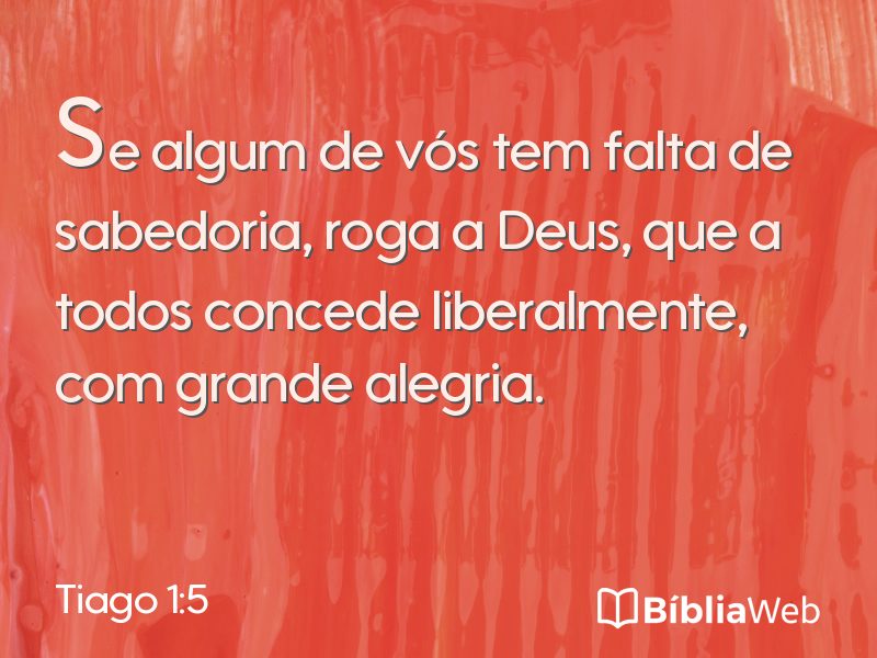 Tiago 1:5 em imagem para compartilhar