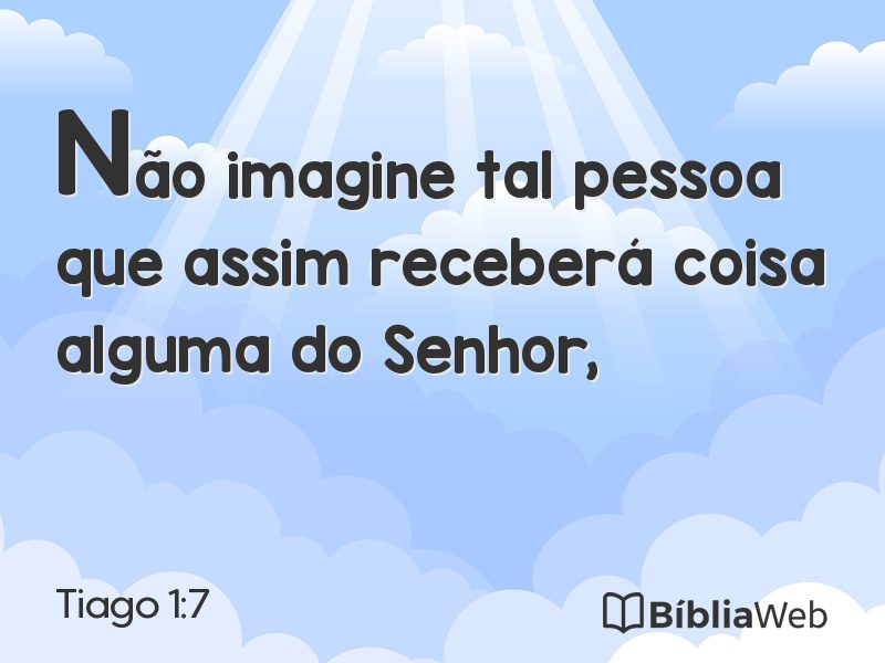 Tiago 1:7 em imagem para compartilhar