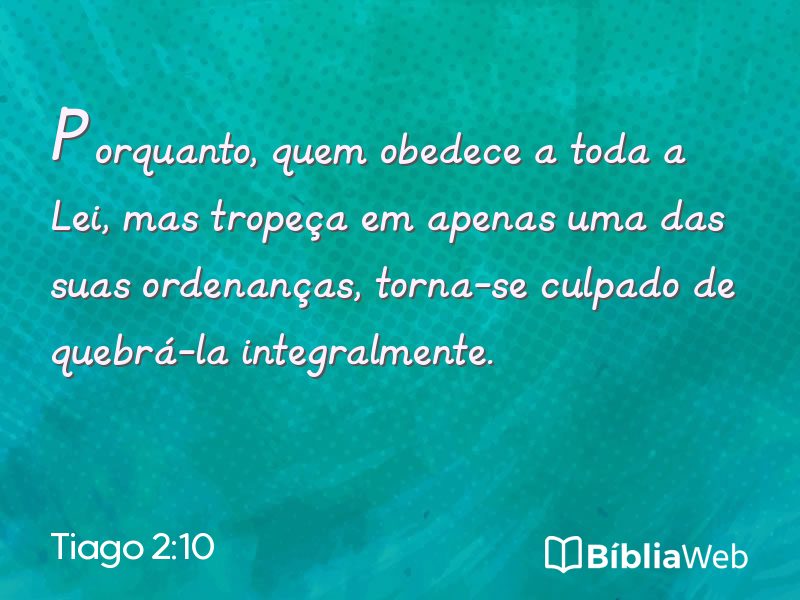 Tiago 2:10 em imagem para compartilhar