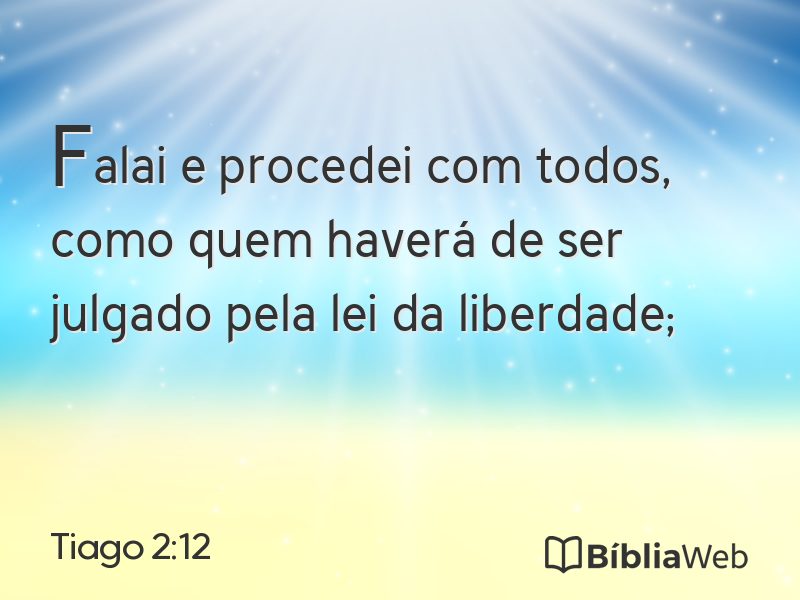 Tiago 2:12 em imagem para compartilhar