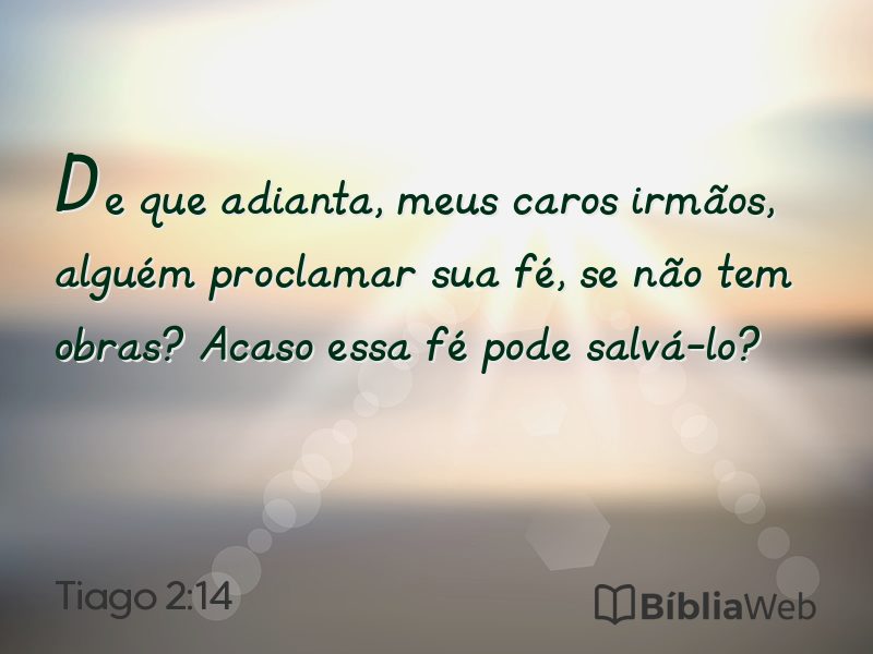 Tiago 2:14 em imagem para compartilhar