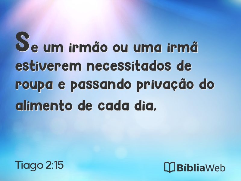 Tiago 2:15 em imagem para compartilhar