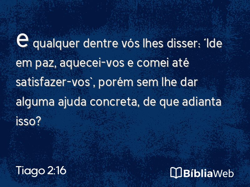 Tiago 2:16 em imagem para compartilhar