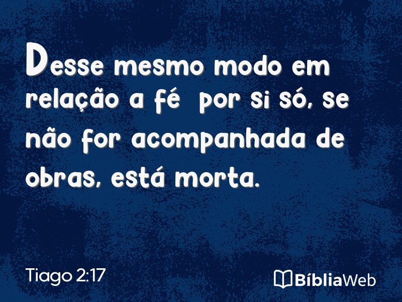 Tiago 2:17 em imagem para compartilhar