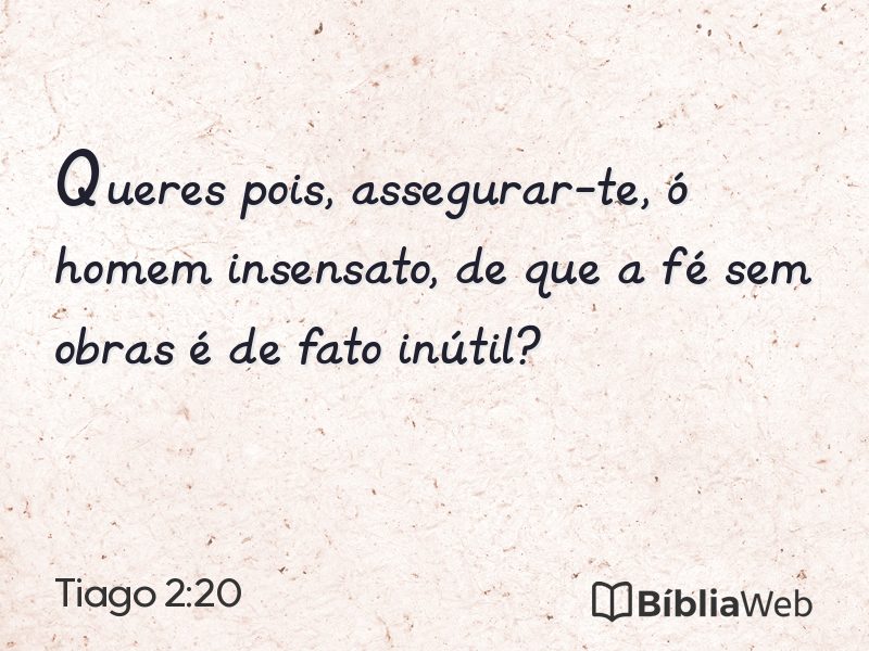 Tiago 2:20 em imagem para compartilhar