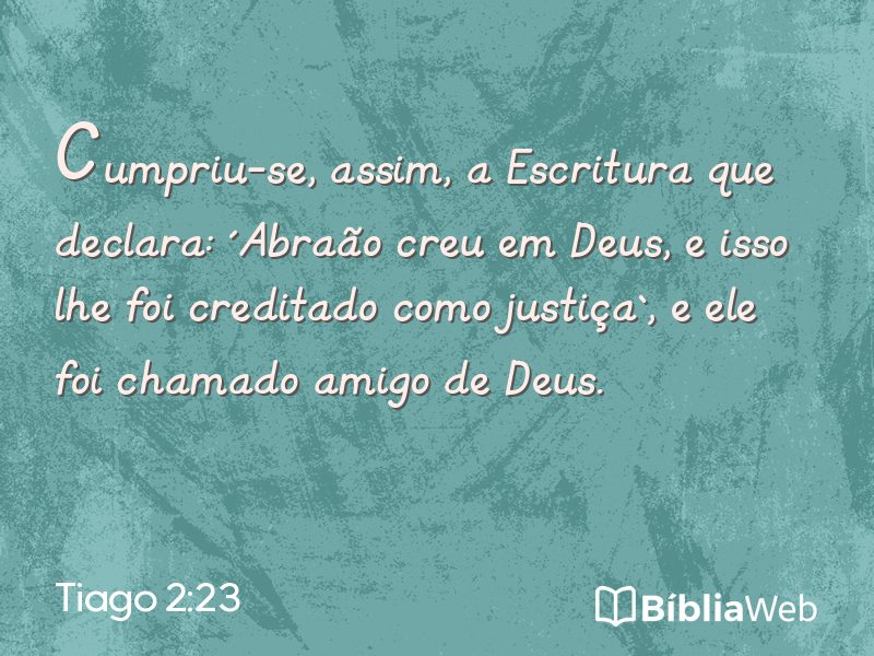 Tiago 2:23 em imagem para compartilhar