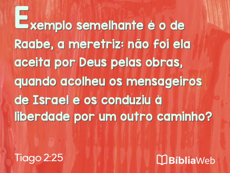 Tiago 2:25 em imagem para compartilhar