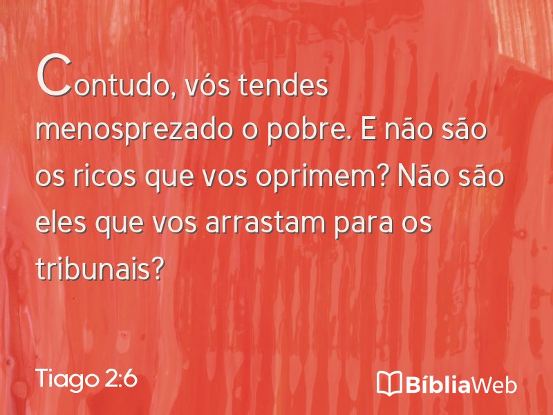 Tiago 2:6 em imagem para compartilhar