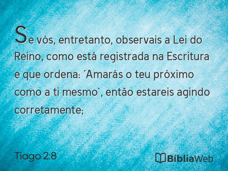 Tiago 2:8 em imagem para compartilhar