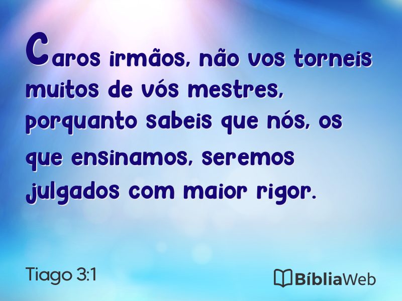 Tiago 3:1 em imagem para compartilhar