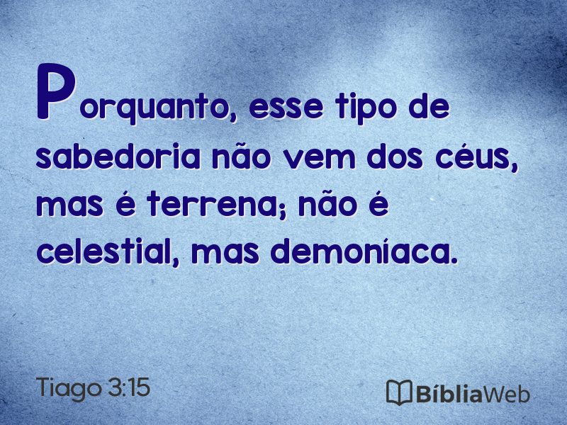 Tiago 3:15 em imagem para compartilhar
