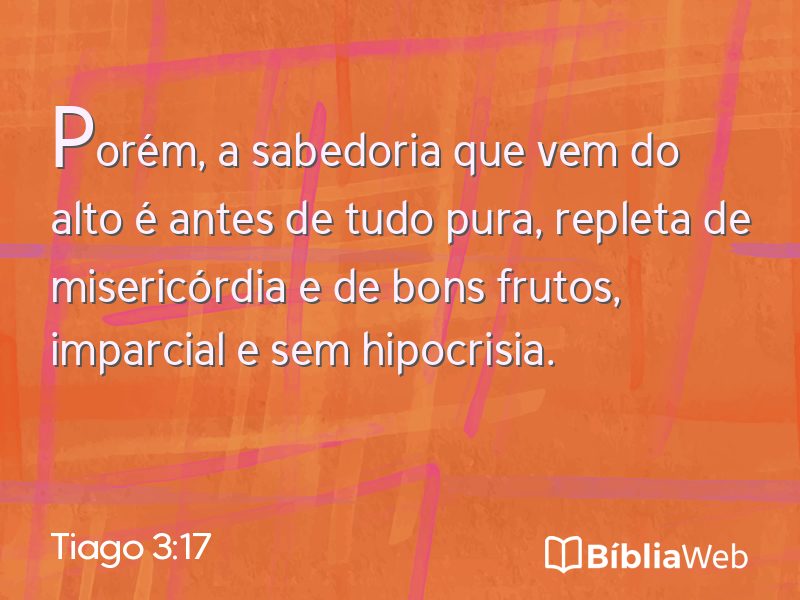 Tiago 3:17 em imagem para compartilhar