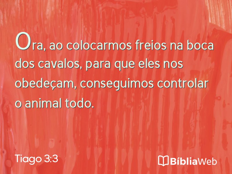 Tiago 3:3 em imagem para compartilhar