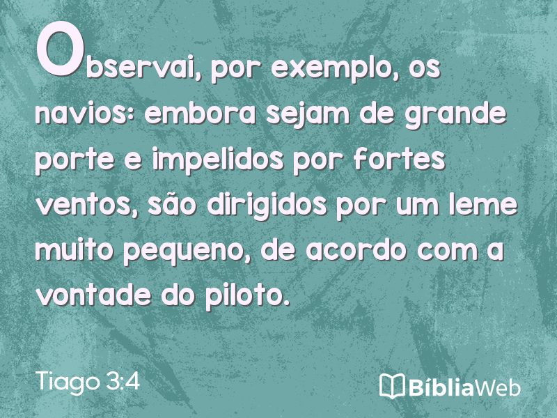 Tiago 3:4 em imagem para compartilhar