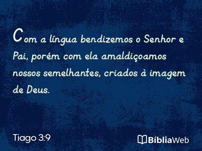 Tiago 3:9 em imagem para compartilhar