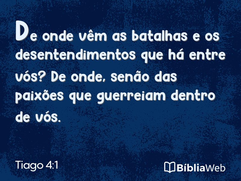 Tiago 4:1 em imagem para compartilhar