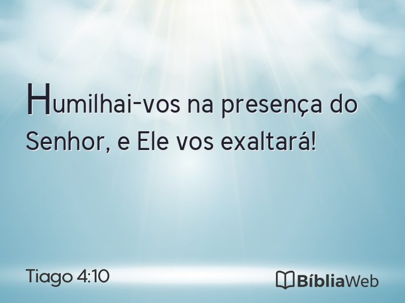 Tiago 4:10 em imagem para compartilhar