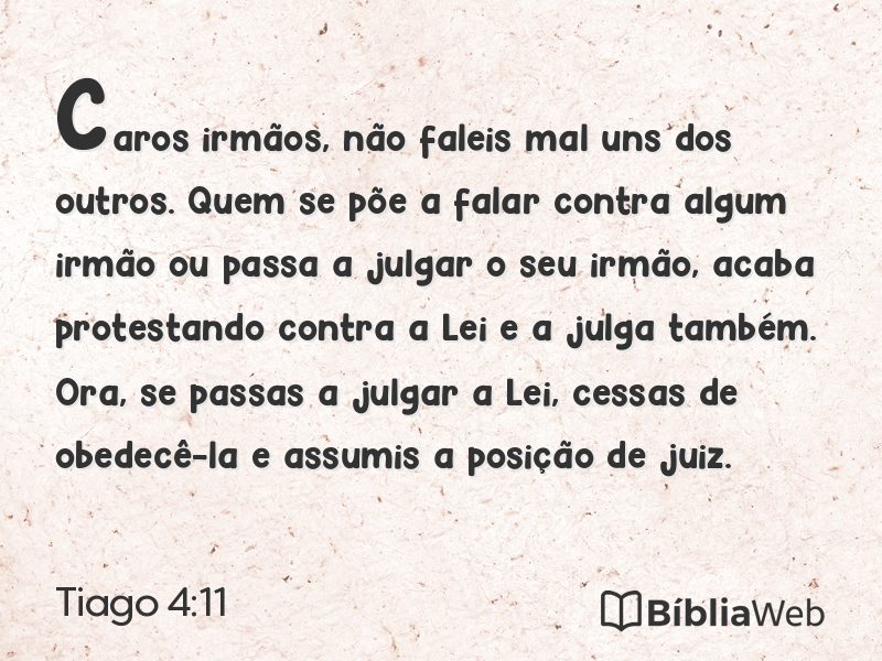 Tiago 4:11 em imagem para compartilhar