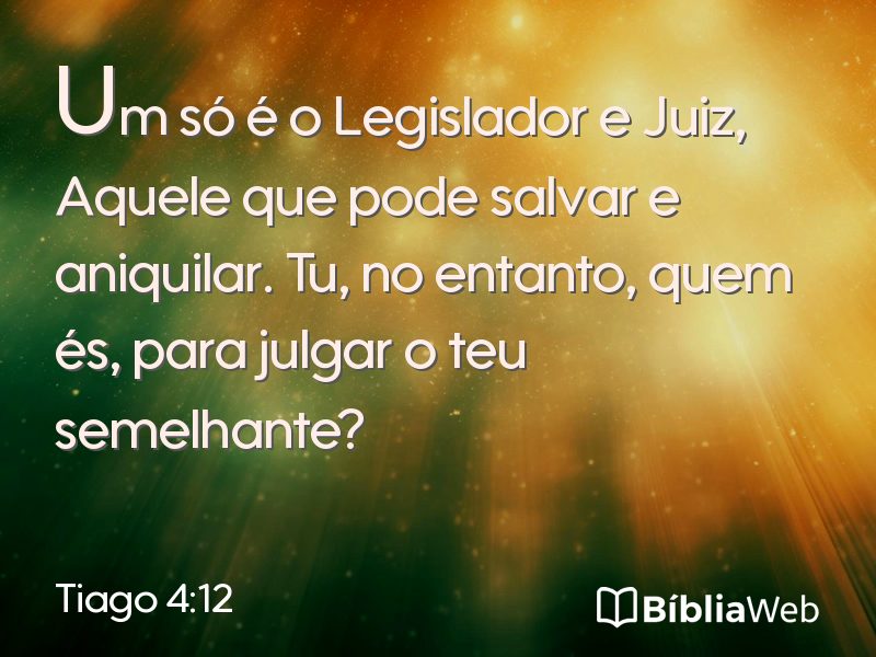 Tiago 4:12 em imagem para compartilhar