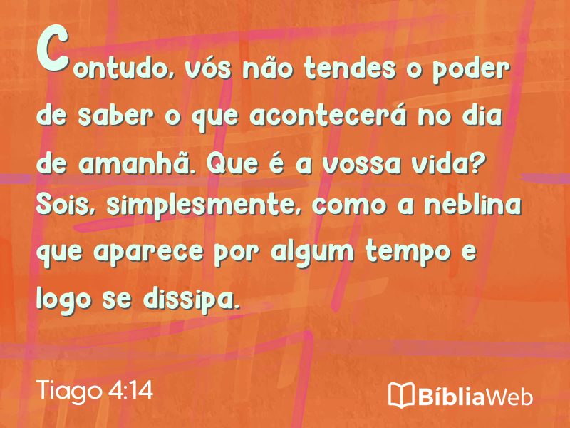 Tiago 4:14 em imagem para compartilhar