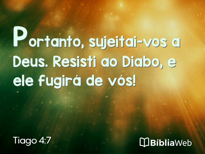 Tiago 4:7 em imagem para compartilhar