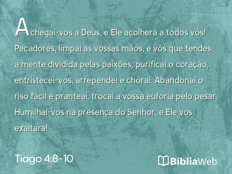 Tiago 4:8-10 em imagem para compartilhar