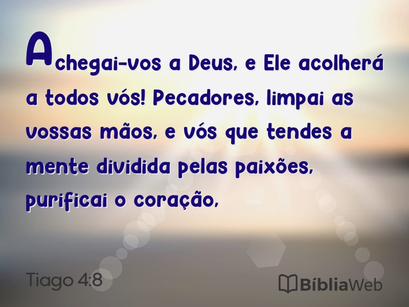 Tiago 4:8 em imagem para compartilhar