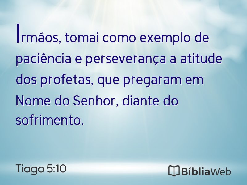Tiago 5:10 em imagem para compartilhar