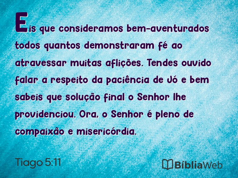 Tiago 5:11 em imagem para compartilhar