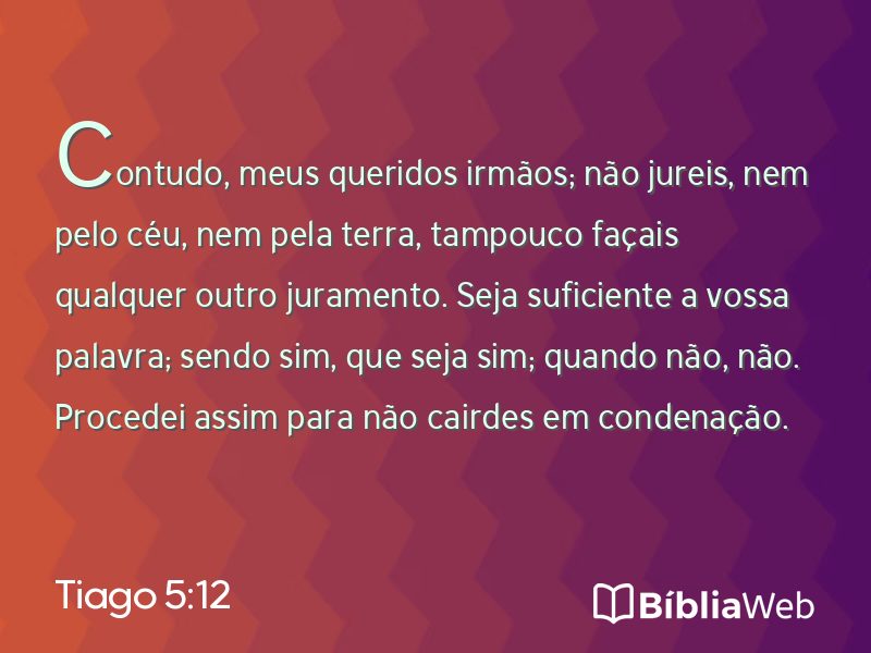 Tiago 5:12 em imagem para compartilhar