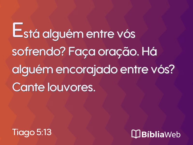 Tiago 5:13 em imagem para compartilhar