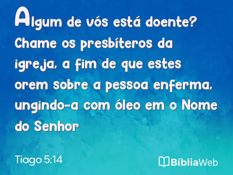 Tiago 5:14 em imagem para compartilhar