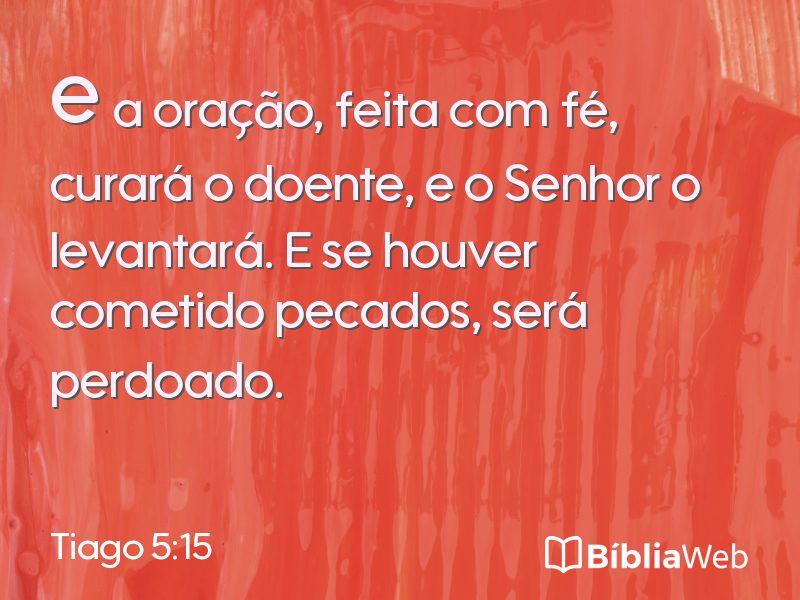 Tiago 5:15 em imagem para compartilhar