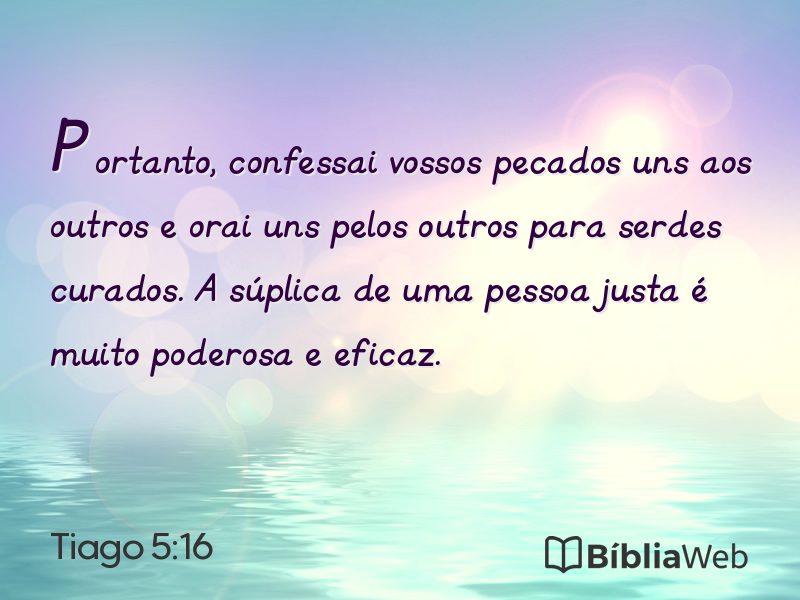 Tiago 5:16 em imagem para compartilhar