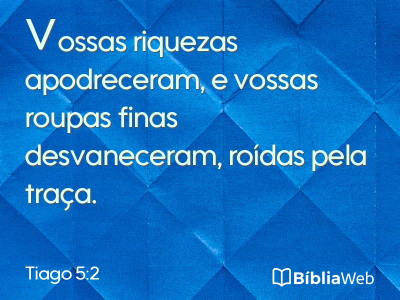 Tiago 5:2 em imagem para compartilhar