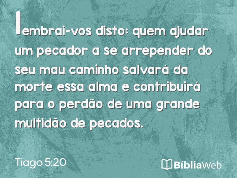 Tiago 5:20 em imagem para compartilhar