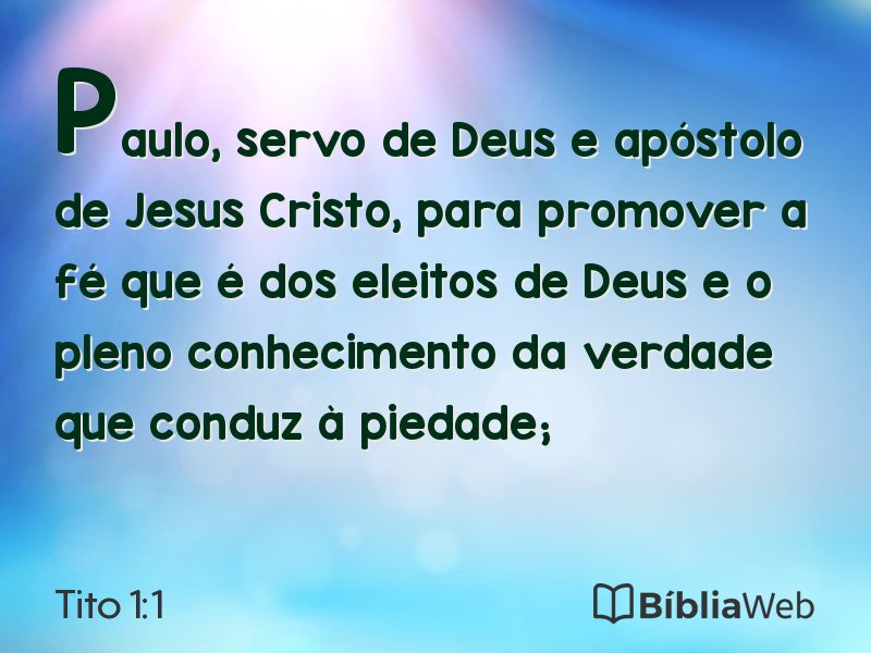Tito 1:1 em imagem para compartilhar