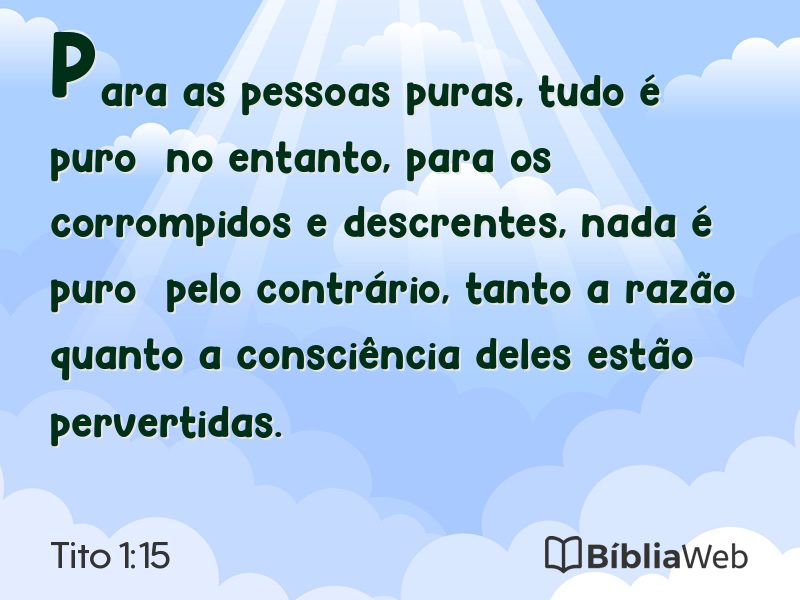 Tito 1:15 em imagem para compartilhar