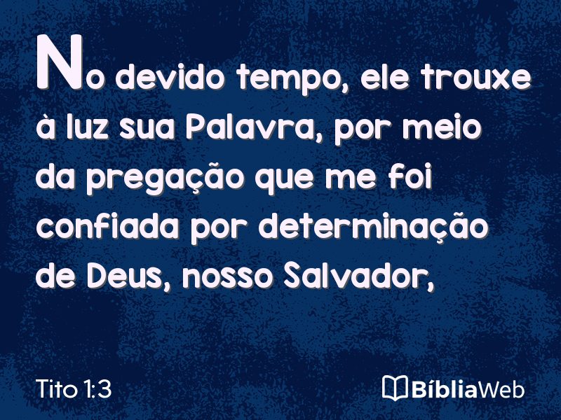 Tito 1:3 em imagem para compartilhar