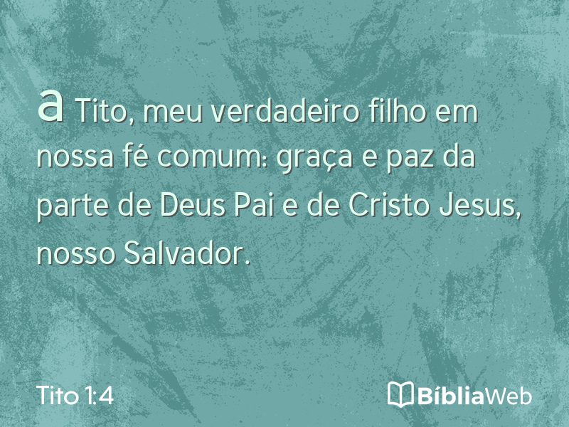 Tito 1:4 em imagem para compartilhar