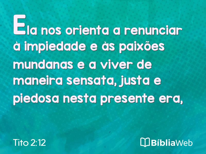 Tito 2:12 em imagem para compartilhar