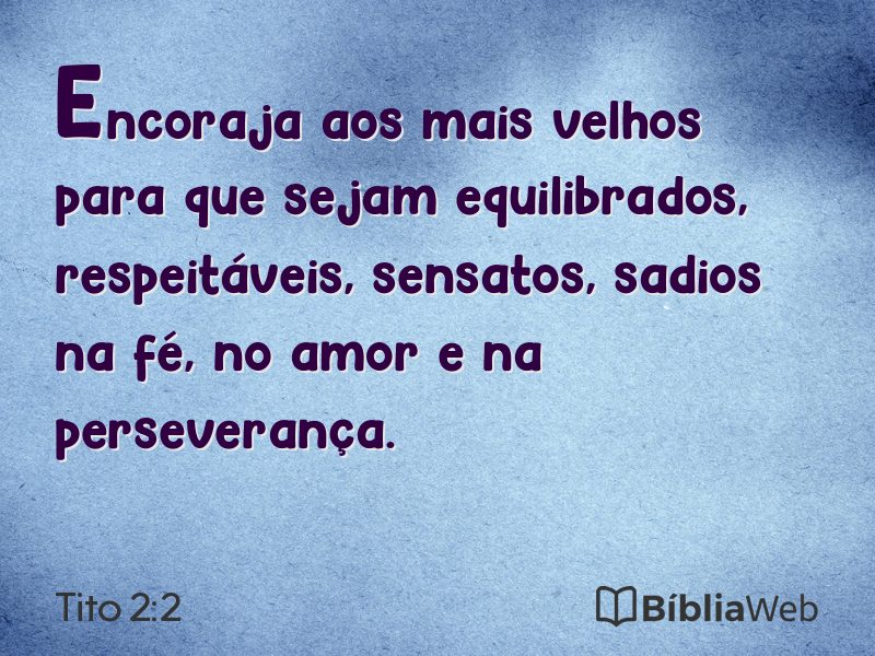 Tito 2:2 em imagem para compartilhar