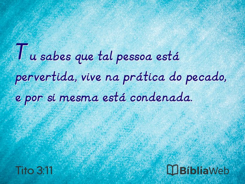 Tito 3:11 em imagem para compartilhar