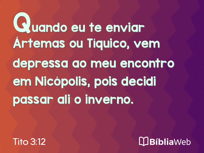 Tito 3:12 em imagem para compartilhar