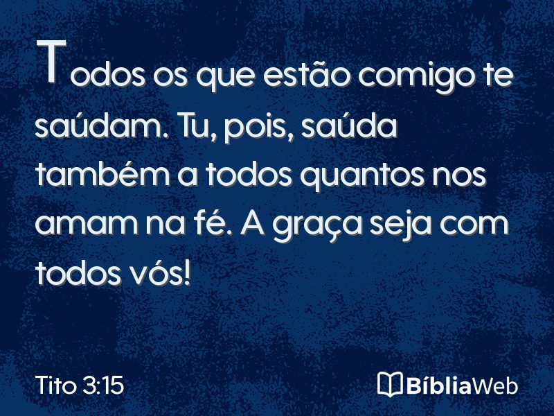 Tito 3:15 em imagem para compartilhar