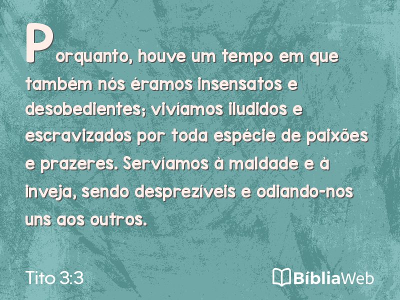 Tito 3:3 em imagem para compartilhar
