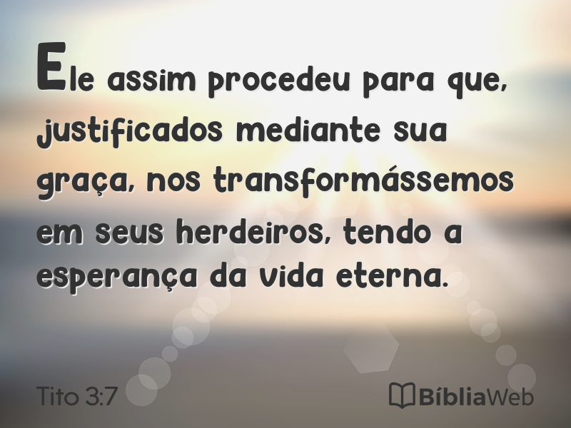 Tito 3:7 em imagem para compartilhar