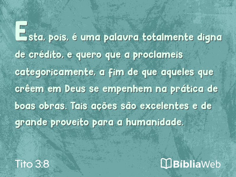 Tito 3:8 em imagem para compartilhar