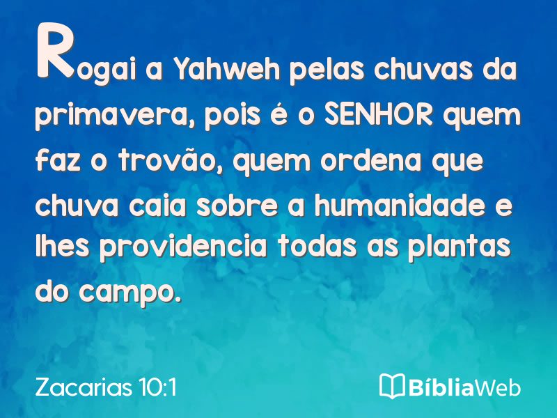 Zacarias 10:1 em imagem para compartilhar