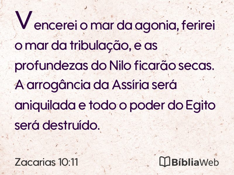Zacarias 10:11 em imagem para compartilhar